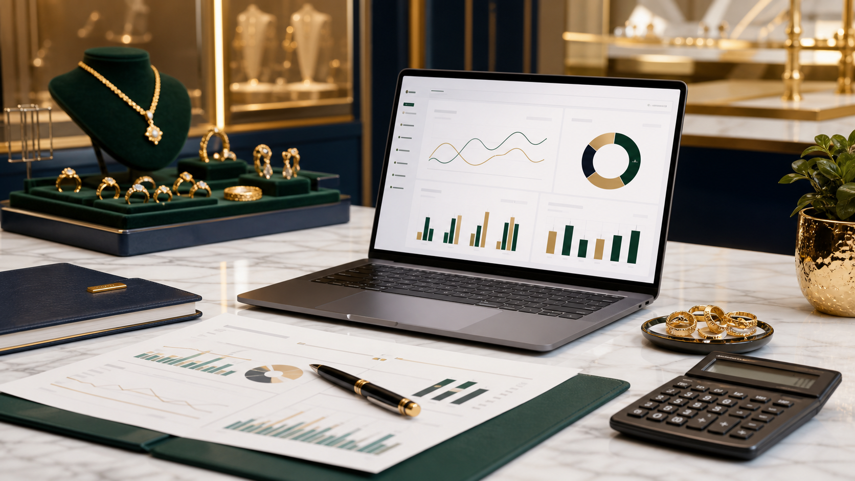 تقارير ERP لأسعار الذهب وخطة تشغيل مرنة لمحلات المجوهرات