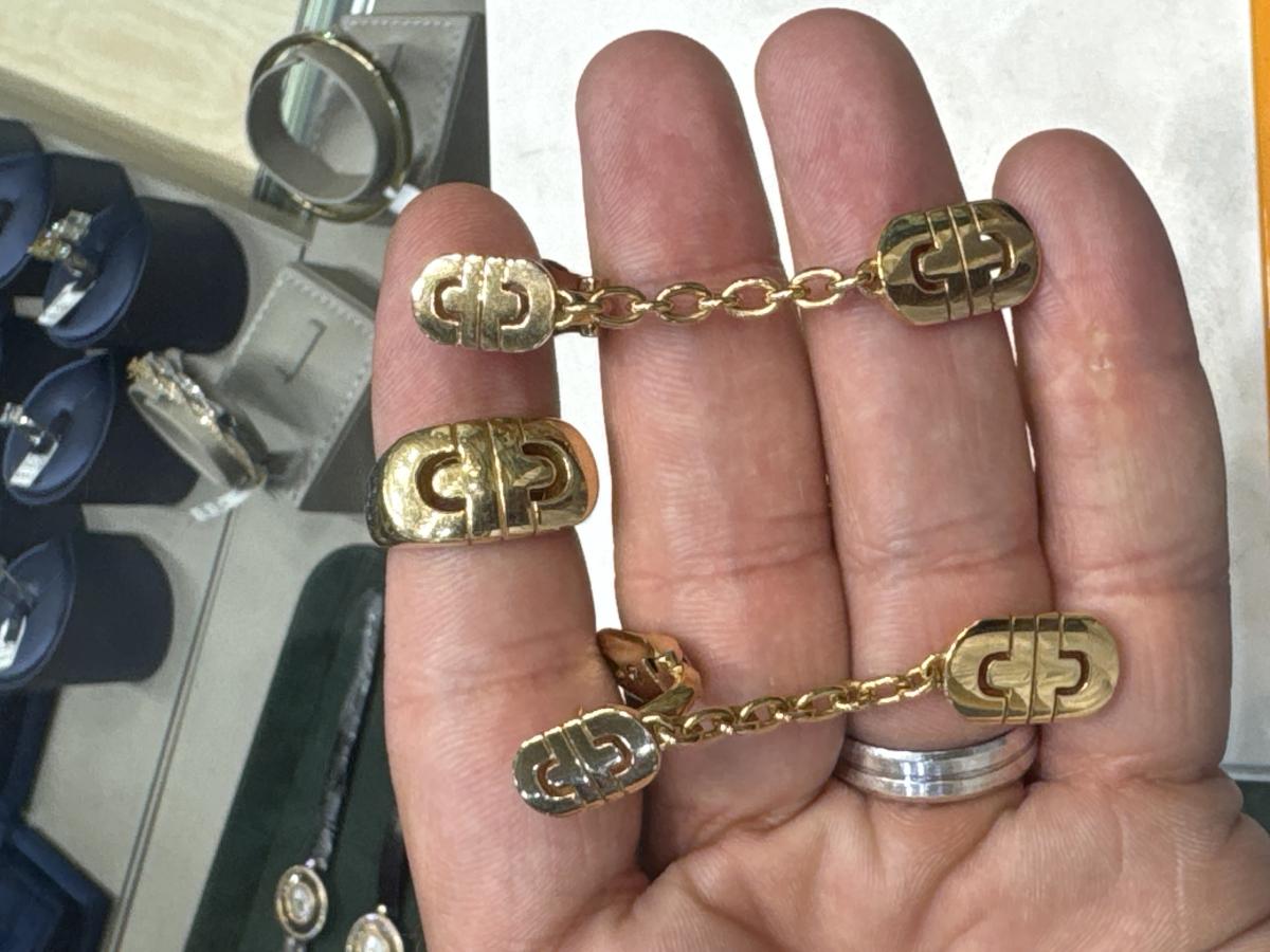 حلق  وخاتم بولقري اصلي فنتج ذهب اصفر