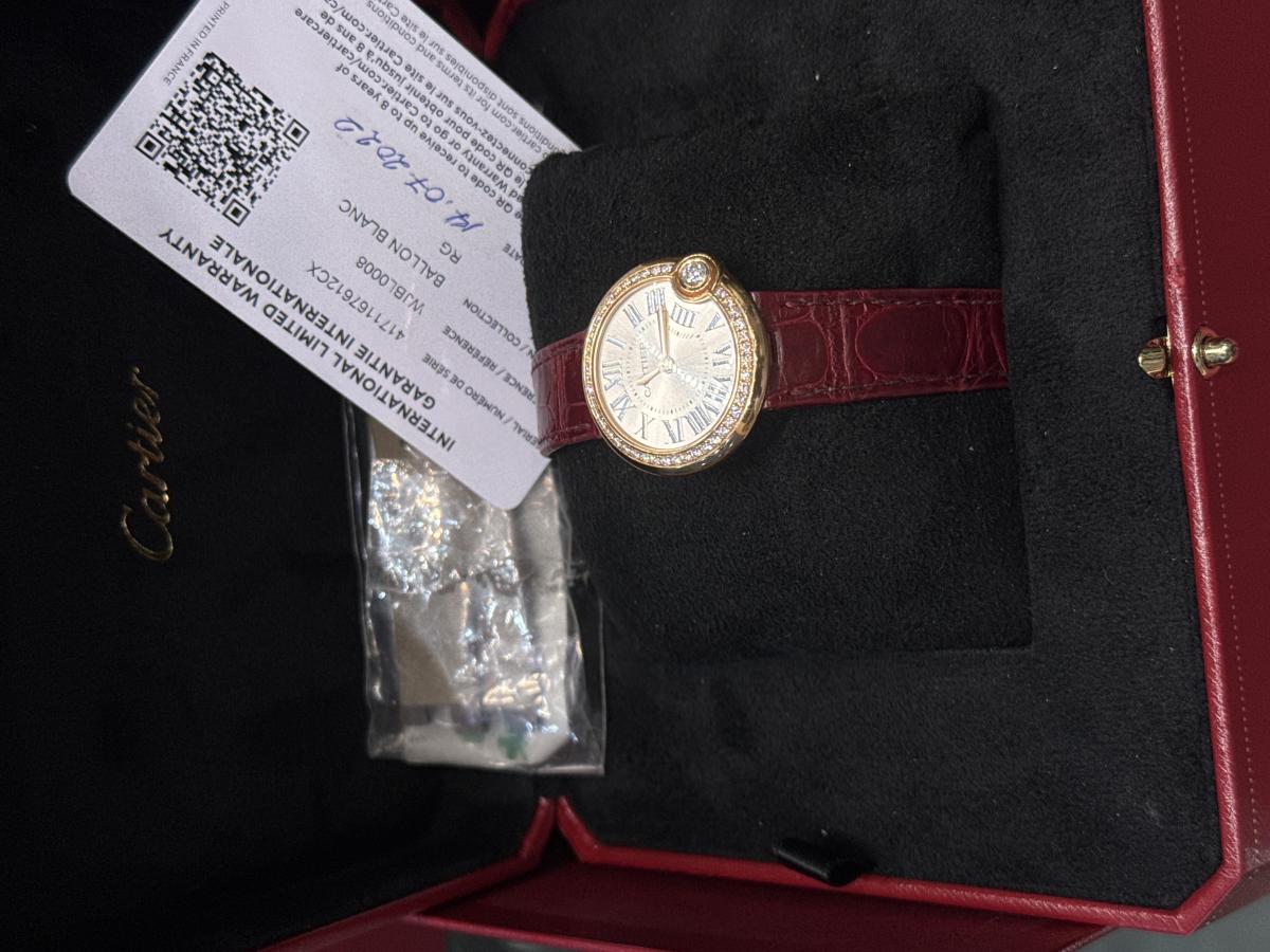 ساعة كارتير بالون الماس ذهب روز اصلي 4171167612CX
